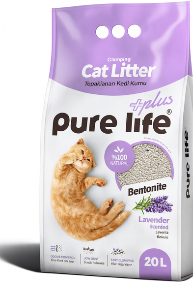 Pure Life Cat Litter - 20 L - Lavender Scented | PLL-20L Pure Life Cat Litter - 20 L - Lavender Scented | PLL-20L