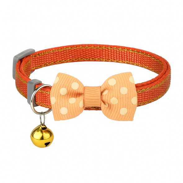 Cat Collar with Bow - Adjustable Safety Collar with Bell for Cats & Kittens (1 Piece) Cat Collar with Bow - Adjustable Safety Collar with Bell for Cats & Kittens (1 Piece)