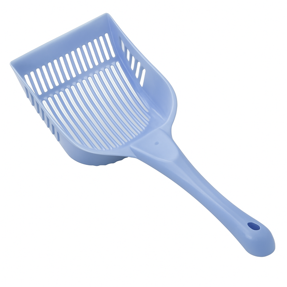 Cat Litter Shovel - Durable Plastic Scoop with Handle for Easy Cleaning - Periwinkle Cat Litter Shovel - Durable Plastic Scoop with Handle for Easy Cleaning - Periwinkle