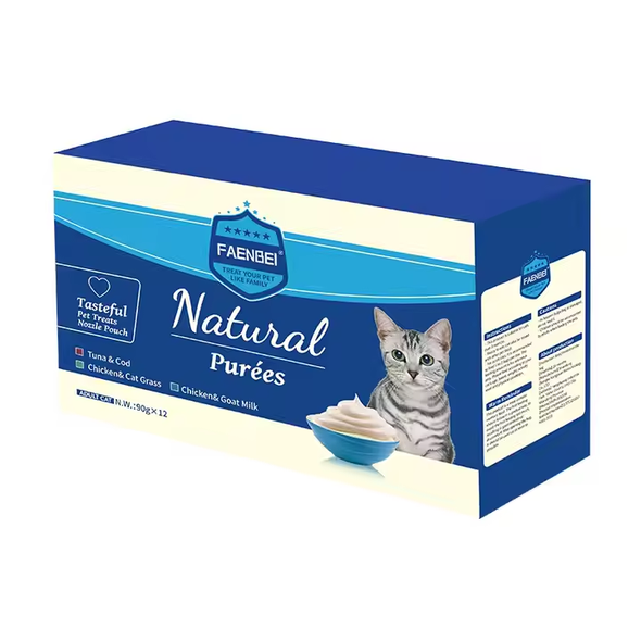 FAENBEI Natural Purées - Goat Milk & Chicken - 12 pcs | FNB-PUR90X12-GM