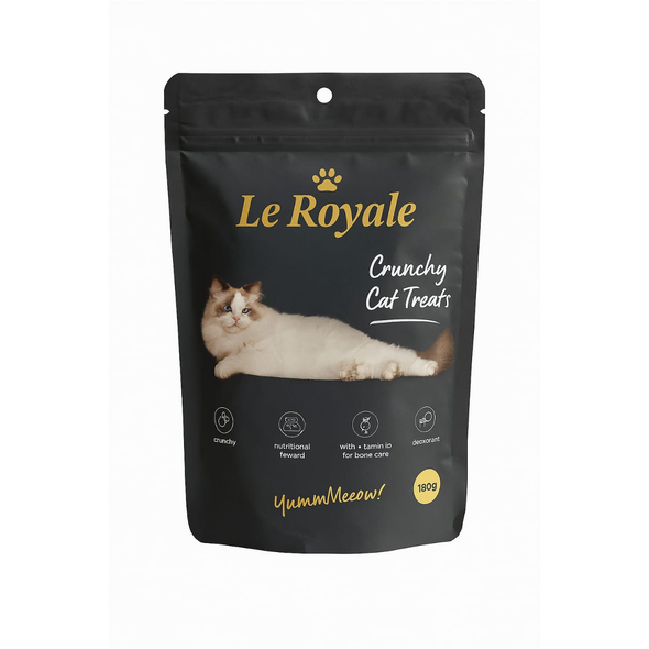 Le Royale Crunchy Cat Treats - Chicken Flavor - 180 g | LR-CT180-CHK