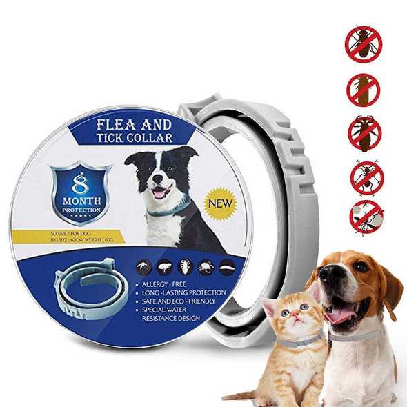 Anti-Fleas & Tick Collar - Small Size (Cats & Small Dogs) - Grey | FTC-SM-GRY