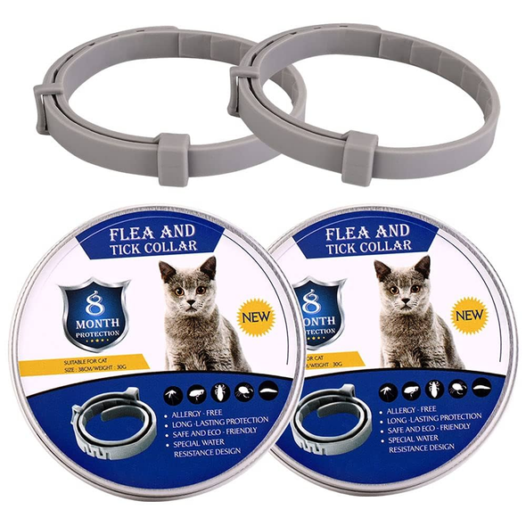 Anti-Fleas & Tick Collar - Small Size (Cats & Small Dogs) - Grey | FTC-SM-GRY