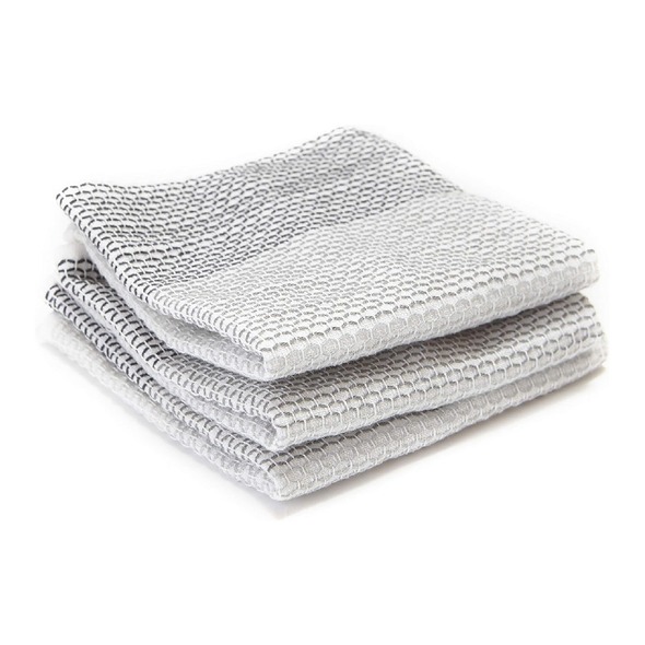 Full Circle Tidy 100% Organic Cotton Dish Cloths - Set of 3 | FC10206GY