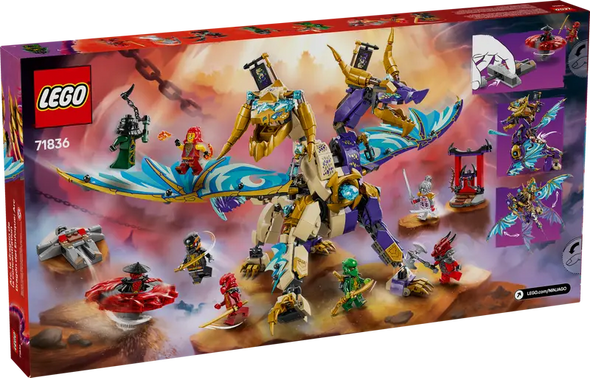 LEGO NINJAGO Arc Dragon of Focus Set - Buildable Dragon Toy with Ninja Minifigures | 71836