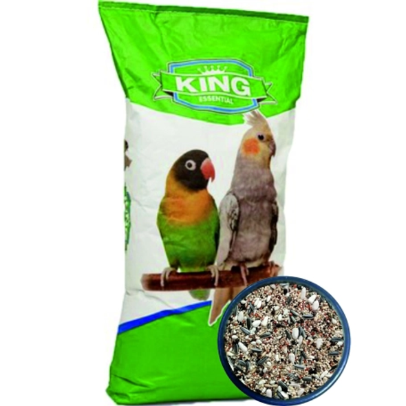 King Essential Karawan Mix Bird Food - 20KG Bag for Parrots, Cockatiels & Lovebirds