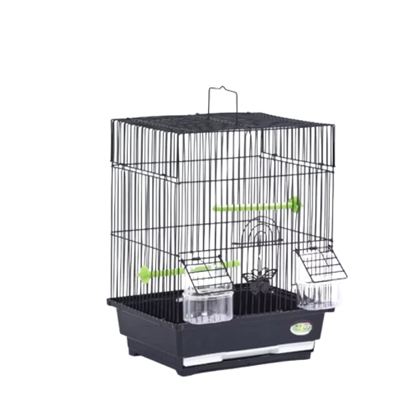 Bird Cage for Show 2DS with Feeder & Water Dispenser - Black