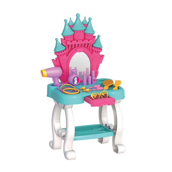 Dede Disney Frozen beauty table play set castle vanity with mirror and 15 accessories for kids