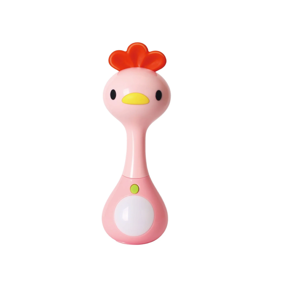Hola Mini Rattle Toy - Pink Chicken Design | 3134 Hola Mini Rattle Toy - Pink Chicken Design | 3134
