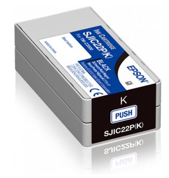 Epson SJIC22P(K): Ink cartridge for ColorWorks C3500 (Black) | C33S020601