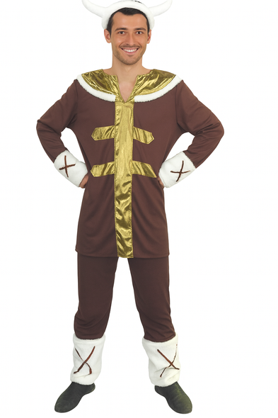 Viking Man Costume (Top, Pants & Headpiece) | LM066