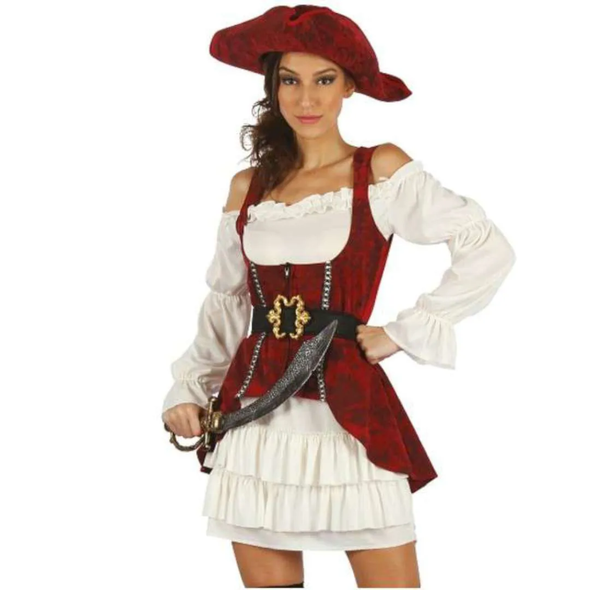 Pirate Costume (Dress, Vest, Hat & Belt) | 093273
