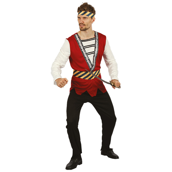Pirate Costume (Shirt, Pants, Belt & Headband) | 093293