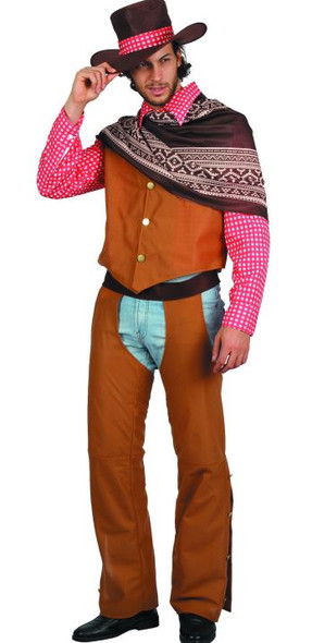 Cowboy Costume (Waistcoat, Chaps, Bandana & Hat) | 093409