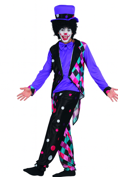 Purple Clown Costume (Pants, Shirt with Vest, Neckpiece & Hat) | 093506 Purple Clown Costume (Pants, Shirt with Vest, Neckpiece & Hat) | 093506