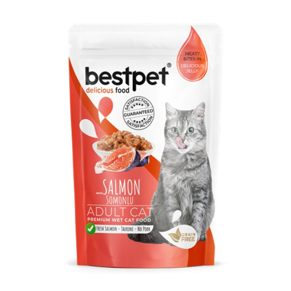Bestpet Adult Cat Salmon In Jelly 85 Grs | P0032