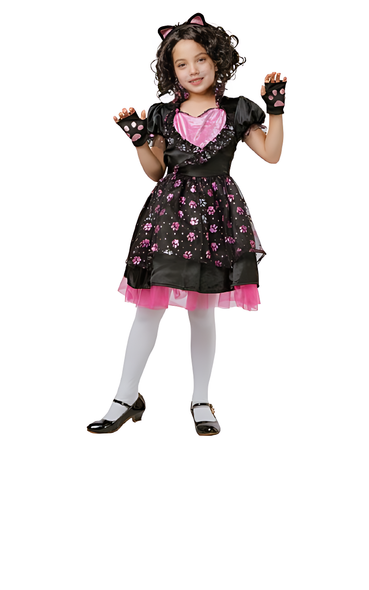 Kitten Costume (Dress, Headband, Gloves) - Small Size | 091949