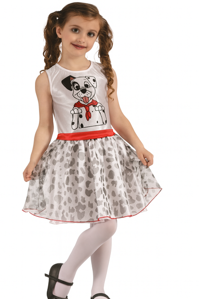 Girls Disney 101 Dalmatians Ball Dress Costume - Large Size | 091048 Girls Disney 101 Dalmatians Ball Dress Costume - Large Size | 091048