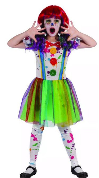 Bloody Baby Clown Costume (Dress, Wig) - Small Size | 091094