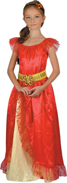 Yellow-Red Princess Dress Costume (Dress, Belt, Hair Ornament) - Medium Size | 091132 Yellow-Red Princess Dress Costume (Dress, Belt, Hair Ornament) - Medium Size | 091132
