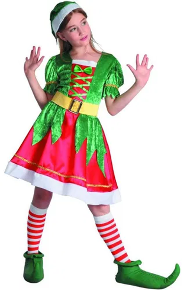 Elf Costume (Dress, Belt, Hat, Shoe Covers) - Small Size | 091388 Elf Costume (Dress, Belt, Hat, Shoe Covers) - Small Size | 091388