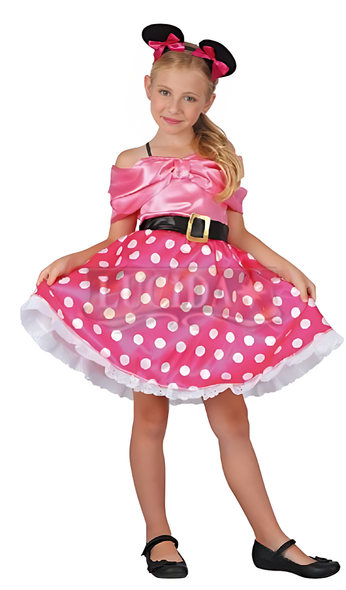 Minnie Mouse Costume (Dress, Belt, Headpiece) - Large Size (130–140 cm) | 091430 Minnie Mouse Costume (Dress, Belt, Headpiece) - Large Size (130–140 cm) | 091430