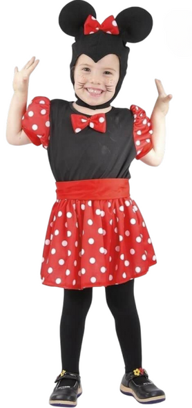 Mouse Girl Costume (Dress, Headpiece, Belt) - TODDLER (92-104CM) | 92268