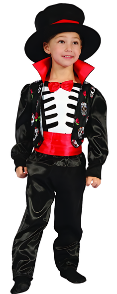 Day Of The Dead Costume (Pant, Top, Belt, Hat) - TODDLER (92-104CM) | 92342 Day Of The Dead Costume (Pant, Top, Belt, Hat) - TODDLER (92-104CM) | 92342