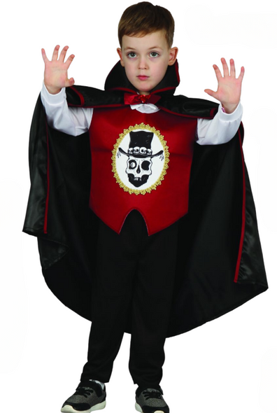 Vampire Costume (Pant, T-Shirt, Cape) - Toddler (92-104CM) | 092511