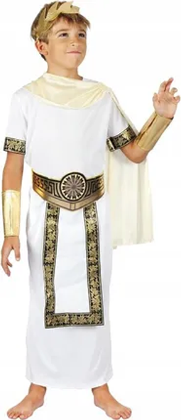 Caesar Costume (Headpiece, Robe, Sash, Belt, Cuffs) - Medium Size (120–130 cm) | 091308XL Caesar Costume (Headpiece, Robe, Sash, Belt, Cuffs) - Medium Size (120–130 cm) | 091308XL