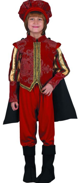 Romeo Costume (Hat, Cape, Shirt, Pants, Boot Tops) - Small Size (110–120 cm) | 091216