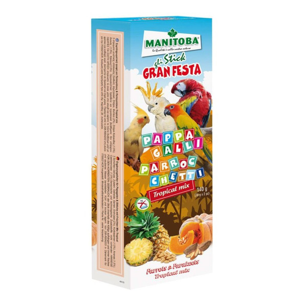 Manitoba Stick Pappagalli & Parrocchetti Tropical Mix Bird Food 70 g | 4415