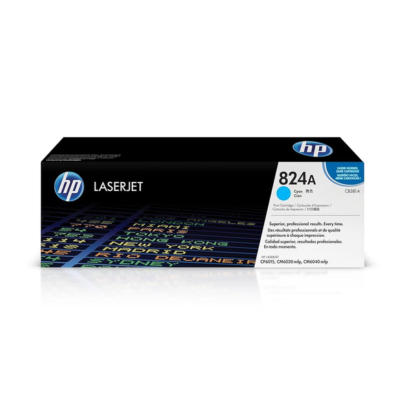 HP 824A Original LaserJet Toner Cartridge - Cyan | CB381A