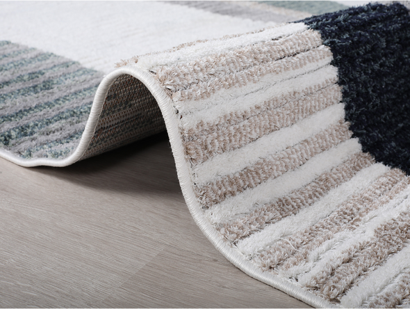 Zymta Comfy Vivo 160 x 230 cm Winter Carpet - Green / Off White / Grey / Navy Blue | co1108