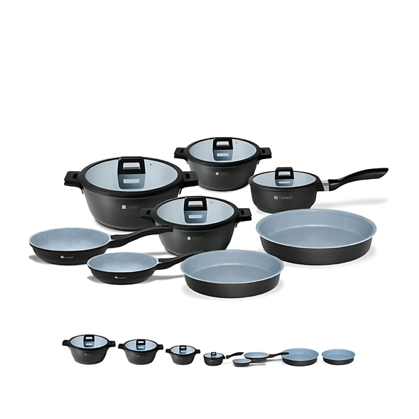 Dorsch Lifetime Series 12-Piece Ceramic Cookware Set with Non-Scratch Wooden Utensils – ProGlider Marble Design Dorsch Lifetime Series 12-Piece Ceramic Cookware Set with Non-Scratch Wooden Utensils – ProGlider Marble Design