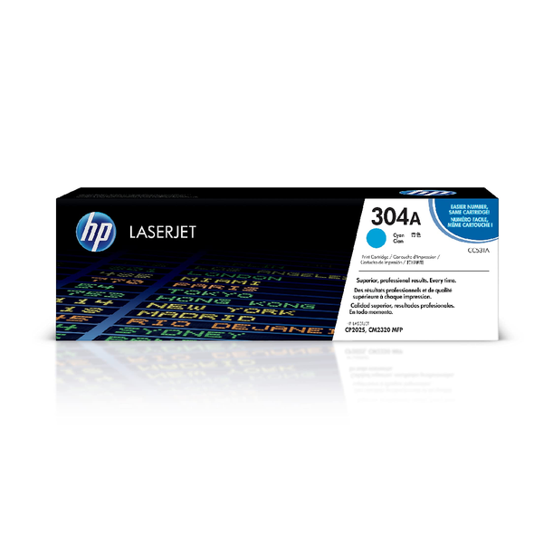 HP 304A Original LaserJet Toner Cartridge - Cyan | CC531A