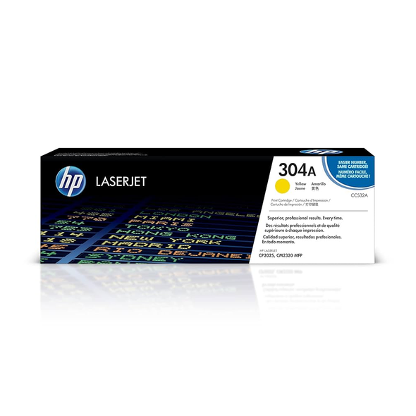 HP 304A Original LaserJet Toner Cartridge - Yellow | CC532A