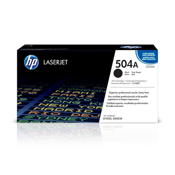 HP 504A Original LaserJet Toner Cartridge - Black | CE250A