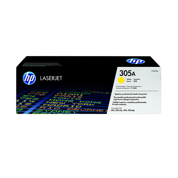 HP 305A Original LaserJet Toner Cartridge - Yellow | CE412A