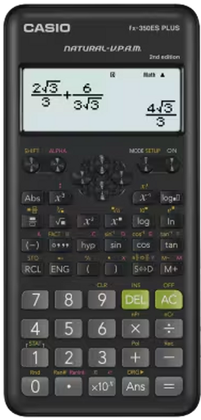 Casio FX-350ES PLUS Scientific Calculator - Natural Textbook Display | FX-350ESPLUS-W-DTV(TH) Casio FX-350ES PLUS Scientific Calculator - Natural Textbook Display | FX-350ESPLUS-W-DTV(TH)