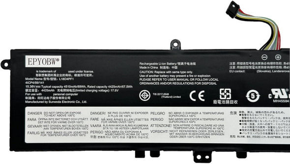 Laptop Battery - Compatible with Lenovo Ideapad Yoga Series | L18D4PF1