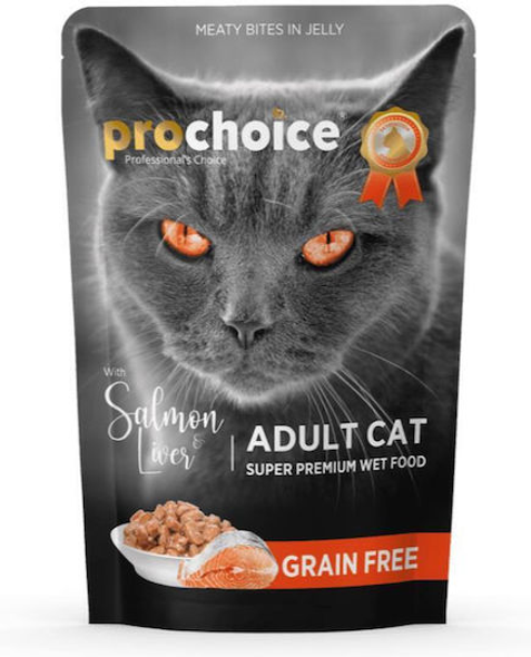 Prochoice Pouch Adult Cat Salmon with Liver 85 Grs | P3026