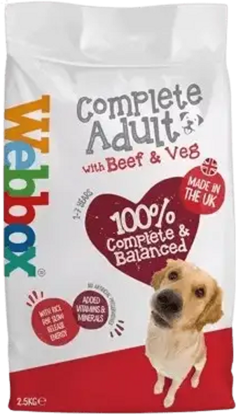 Webbox Complete Dog Food, Beef & Vegetables 2.5kg | 2474