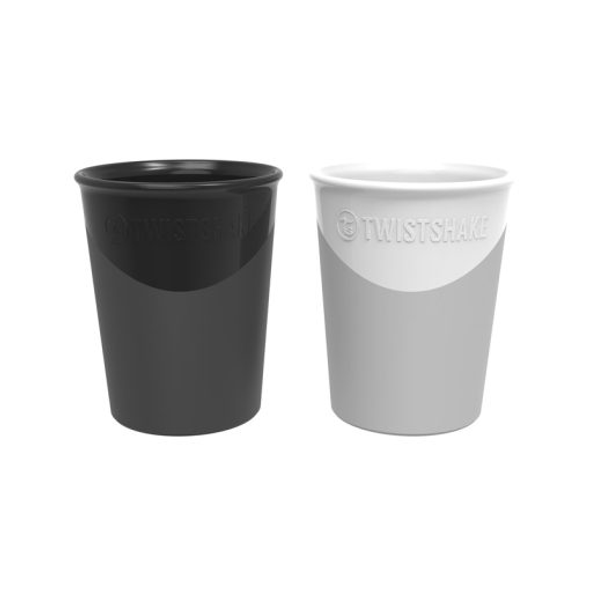 Twistshake 2x 170ml Cups - Black & White | TWI78118 Twistshake 2x 170ml Cups - Black & White | TWI78118