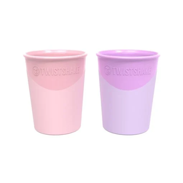 Twistshake 2x 170ml Cups - Pastel Pink & Pastel Purple | TWI78114 Twistshake 2x 170ml Cups - Pastel Pink & Pastel Purple | TWI78114