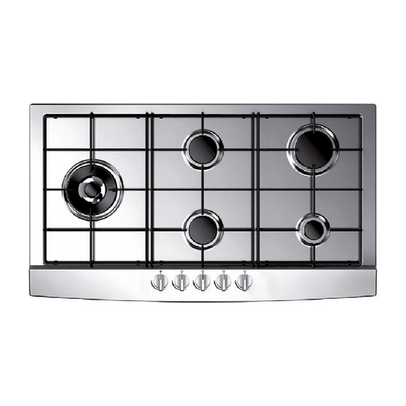 Sensus 90cm Gas Hob - Silver | SMI5G1T90SICIX1 Sensus 90cm Gas Hob - Silver | SMI5G1T90SICIX1