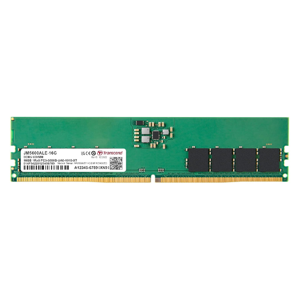 Transcend 16GB DDR5 5600MHz CL46 (1Rx8) Desktop Memory | JM5600ALE-16G