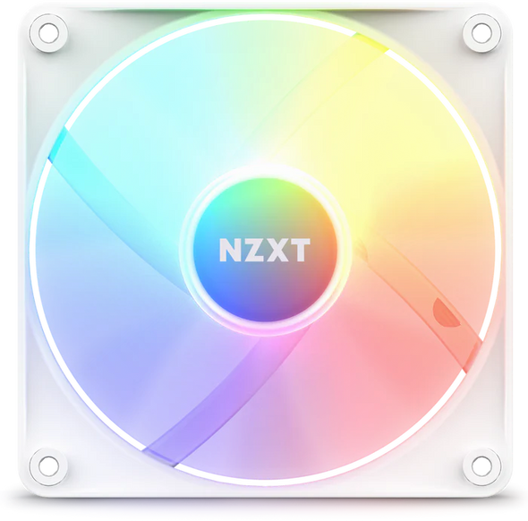 NZXT F120 RGB Core Single Pack 120mm Fan – White | RF-C12SF-W1