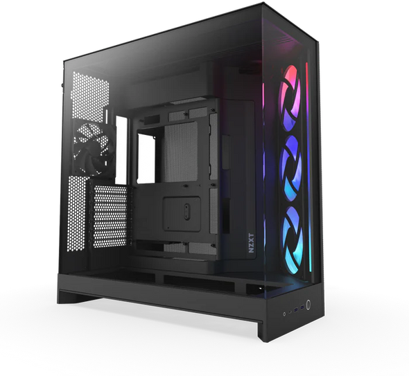 NZXT H9 Flow RGB Large Dual-Chamber Mid-Tower Black ATX Airflow Case with RGB | CM-H92FB-R1