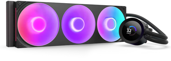 NZXT Kraken Plus 360 RGB 360mm AIO Liquid Cooler w/ 1.54″ LCD & RGB | RL-KR360-B2